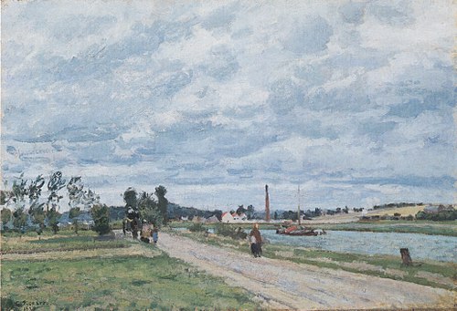 Les Bords de l'Oise près de Pontoise, 1873, Camille Pissarro