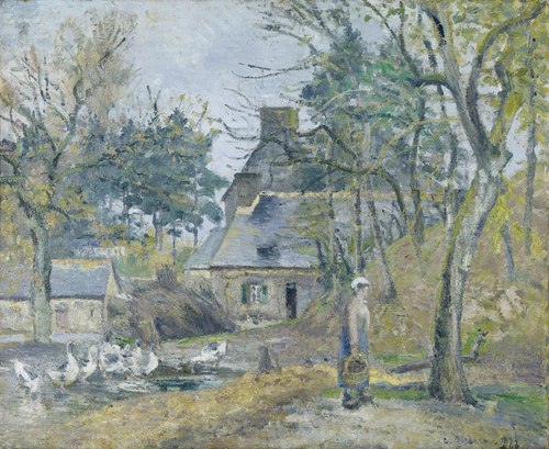 La ferme à Montfoucault, 1874, Camille Pissarro
