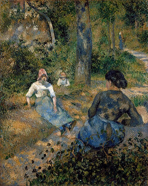 Paysannes au repos, 1881, Camille Pissarro