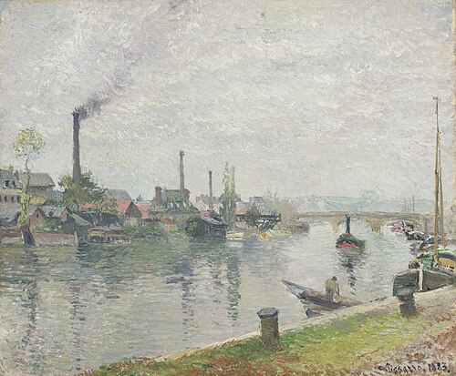 Lacroix Island at Rouen, 1883, Camille Pissarro