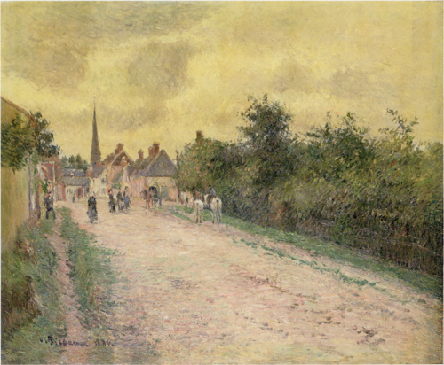 Entrance to the Village of Eragny, 1884, Camille Pissarro