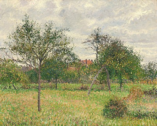 Autumn, Morning, Cloudy, Eragny, 1900, Camille Pissarro