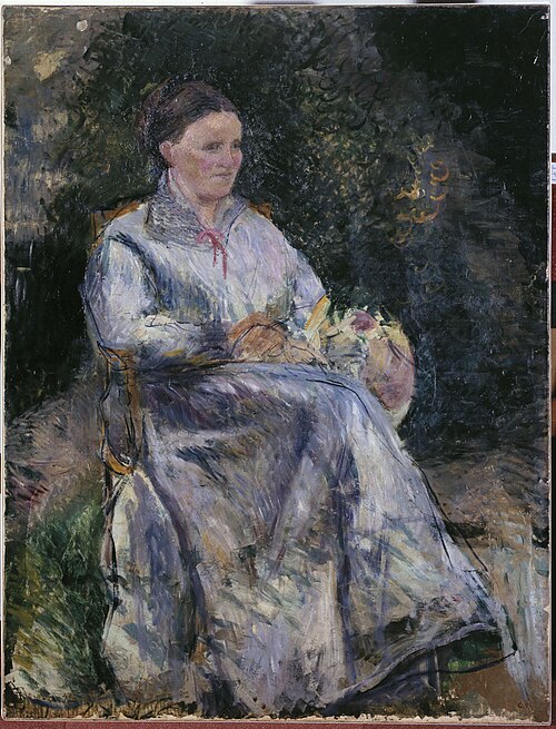 Julie Pissarro au jardin, 1874, Camille Pissarro