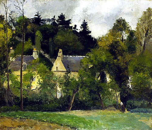 Paysage à l'Hermitage, Pontoise, 1875, Camille Pissarro
