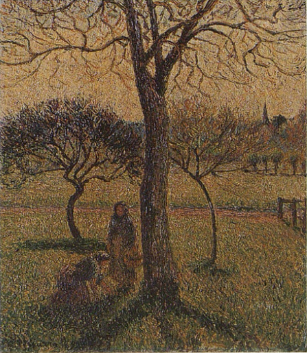 Paysannes près d'un noyer, 1892, Camille Pissarro