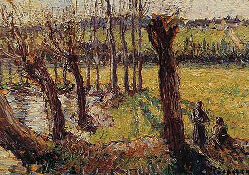 Les Saules en hiver, Eragny, 1890, Camille Pissarro
