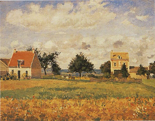 La maison rouge, 1873, Camille Pissarro