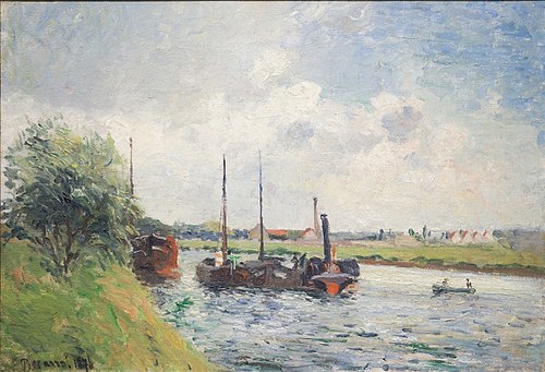 Les Bords de l'Oise, Près de Pontoise, 1876, Camille Pissarro