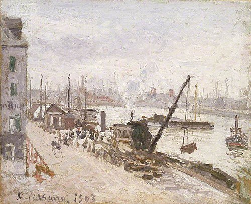 Quayside at Le Havre, 1903, Camille Pissarro