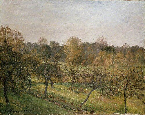 Sunset at Éragny-sur-Epte, Autumn, 1902, Camille Pissarro