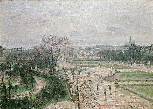The Tuileries Gardens, Rainy Weather, 1899, Camille Pissarro