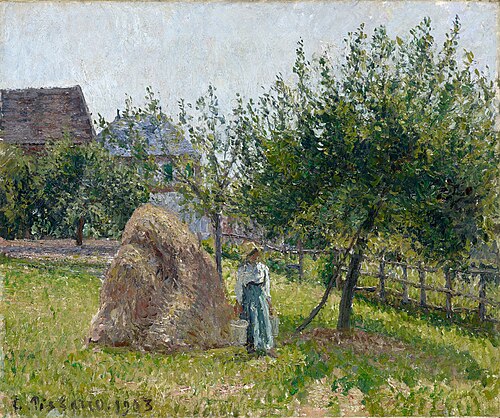 Pommier et meule à Eragny, matinée de soleil, 1903, Camille Pissarro