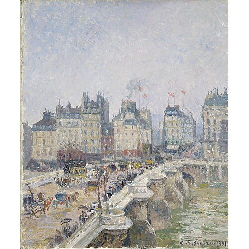 Le Pont-Neuf, temps mouillé, 1901, Camille Pissarro
