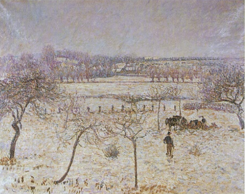 Neige et givre à Éragny, 1895, Camille Pissarro