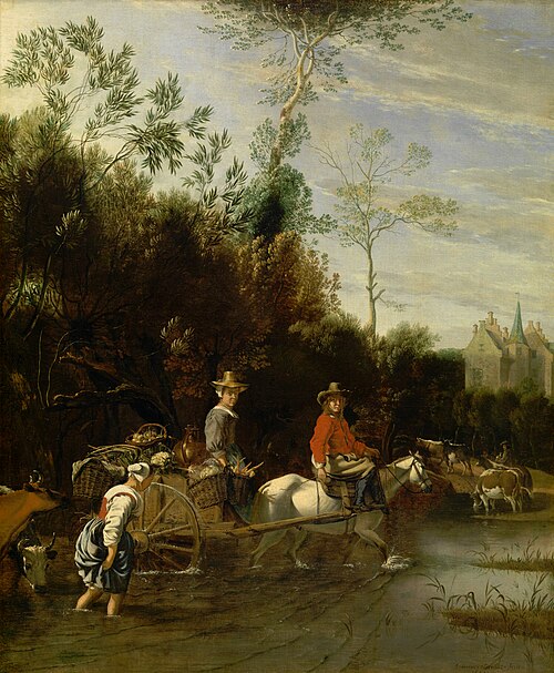 Shallow Water near a Castle, 1661, Jan Siberechts