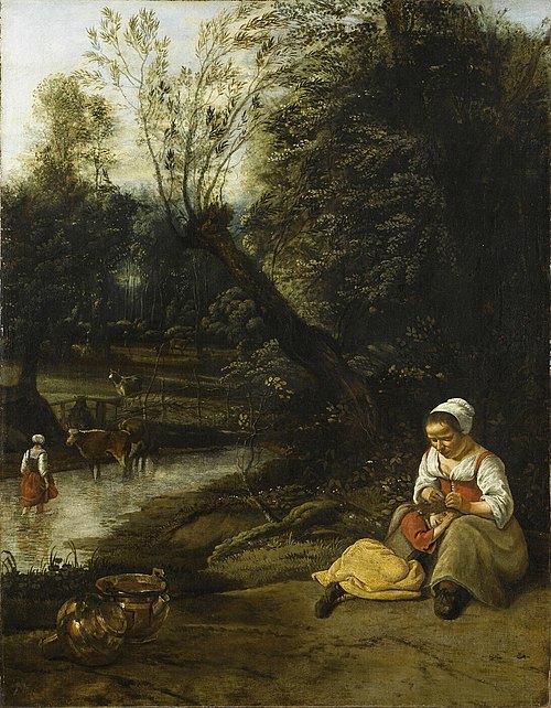 La Toilette au bord de l'eau, 1675, Jan Siberechts
