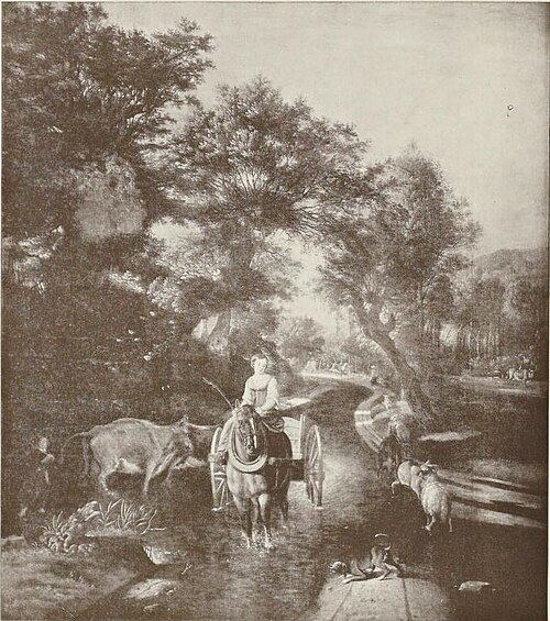 Landscape with a flooded road, 1694, Jan Siberechts