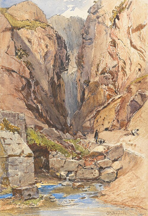 The Castalian Spring, Delphi, 1895, John Fulleylove