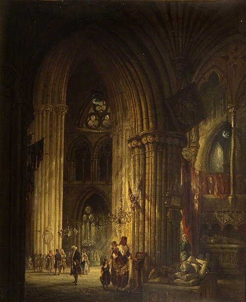 Dr Johnson in Lichfield Cathedral, 1891, John Fulleylove