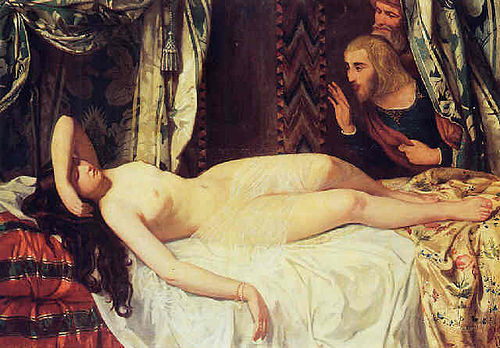 King Candaules and Gyges, 1841, Joseph Ferdinand Boissard de Boisdenier