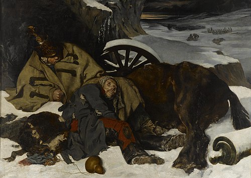 Episode from the Retreat from Russia, 1835, Joseph Ferdinand Boissard de Boisdenier