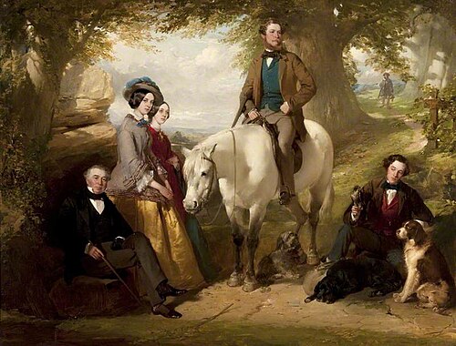 Alexander Dennistoun of Golfhill (1790–1874), and Family, 1851, Thomas Faed