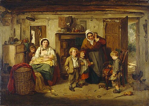 The Mitherless Bairn, 1855, Thomas Faed