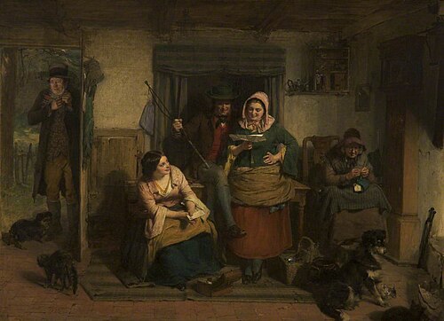 The Listener Ne'er Hears Gude o' Himsel, 1858, Thomas Faed