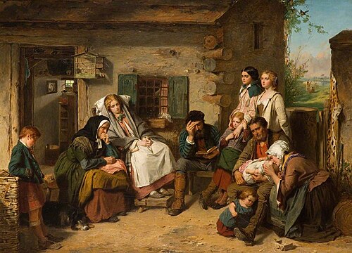 Sunday in the Backwoods, , Thomas Faed