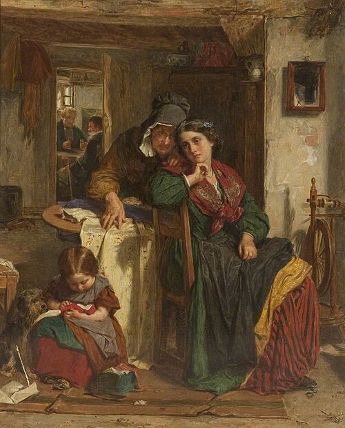 The Silken Gown, 1862, Thomas Faed