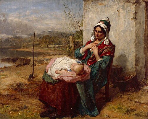Ere Care Begins, 1865, Thomas Faed