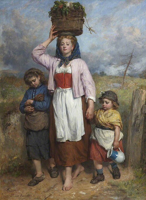 A Lowland Lassie, 1873, Thomas Faed