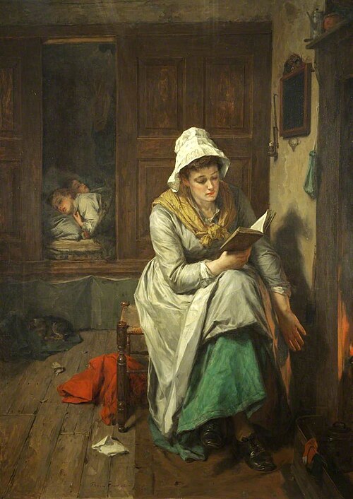 When Children Are Asleep, 1885, Thomas Faed