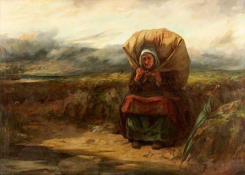 'And with the burden of many years', 1888, Thomas Faed
