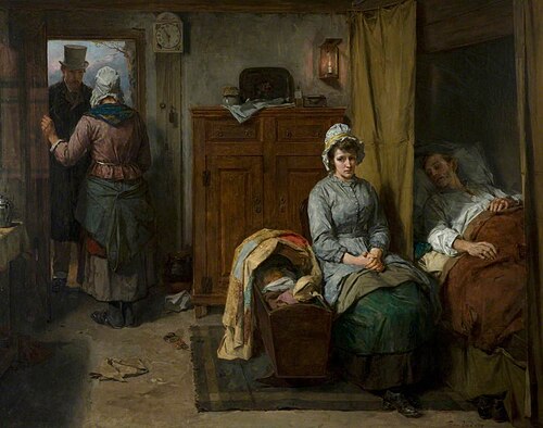 The Doctor's Visit, 1889, Thomas Faed