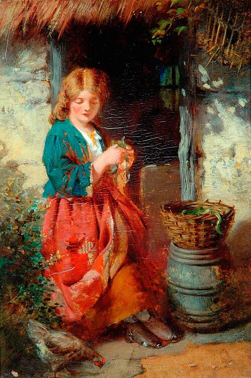 Woman at a Cottage Door, 1872, Thomas Faed