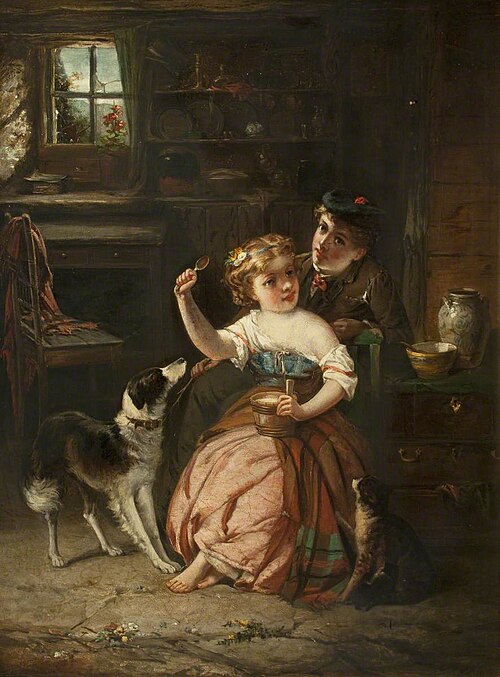 Playmates, 1872, Thomas Faed