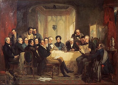 Sir Walter Scott and his friends at Abbotsford, 1849, Thomas Faed