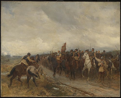 Cromwell at Dunbar, 1886, Andrew Carrick Gow