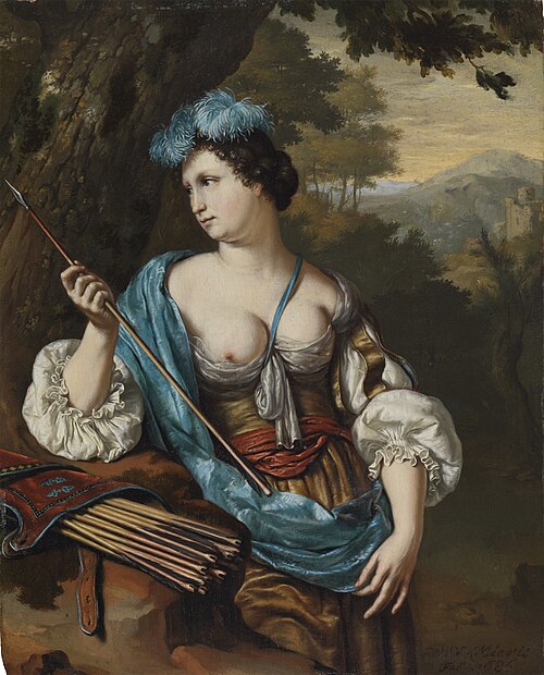 Diana, Goddess of the Hunt, 1686, Willem van Mieris