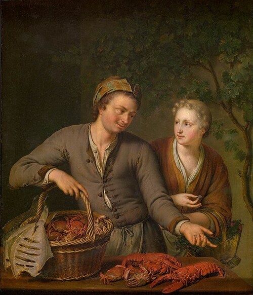 Fish Seller, 1717, Willem van Mieris