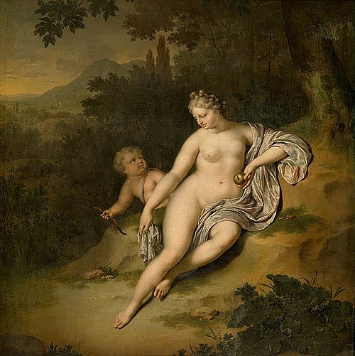 Venus and Cupid, 1723, Willem van Mieris
