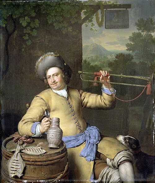 The Trumpeter, 1708, Willem van Mieris