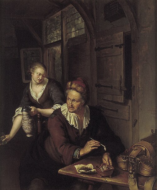 interior scene, 1689, Willem van Mieris