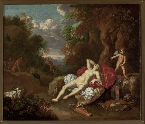 Vénus endormie., 1725, Willem van Mieris