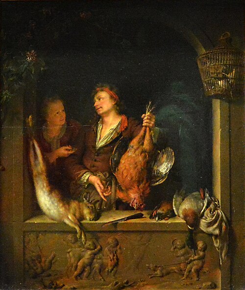 Le Marchand de gibier, 1700, Willem van Mieris