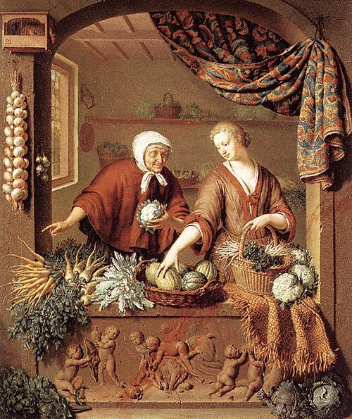The Greengrocer, 1731, Willem van Mieris