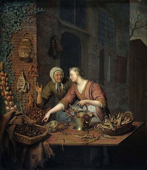 The market stall, 1730, Willem van Mieris