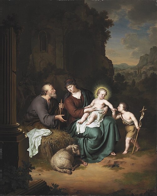 The Holy Family and Saint John the Baptist, 1708, Willem van Mieris