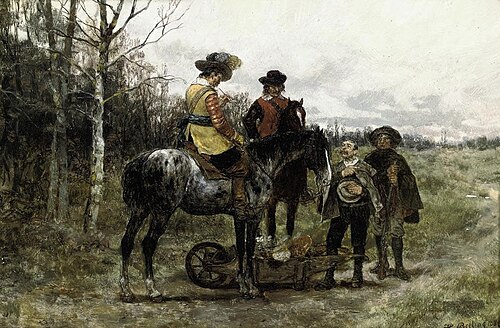 A meeting on the way, 1886, Heinrich Breling